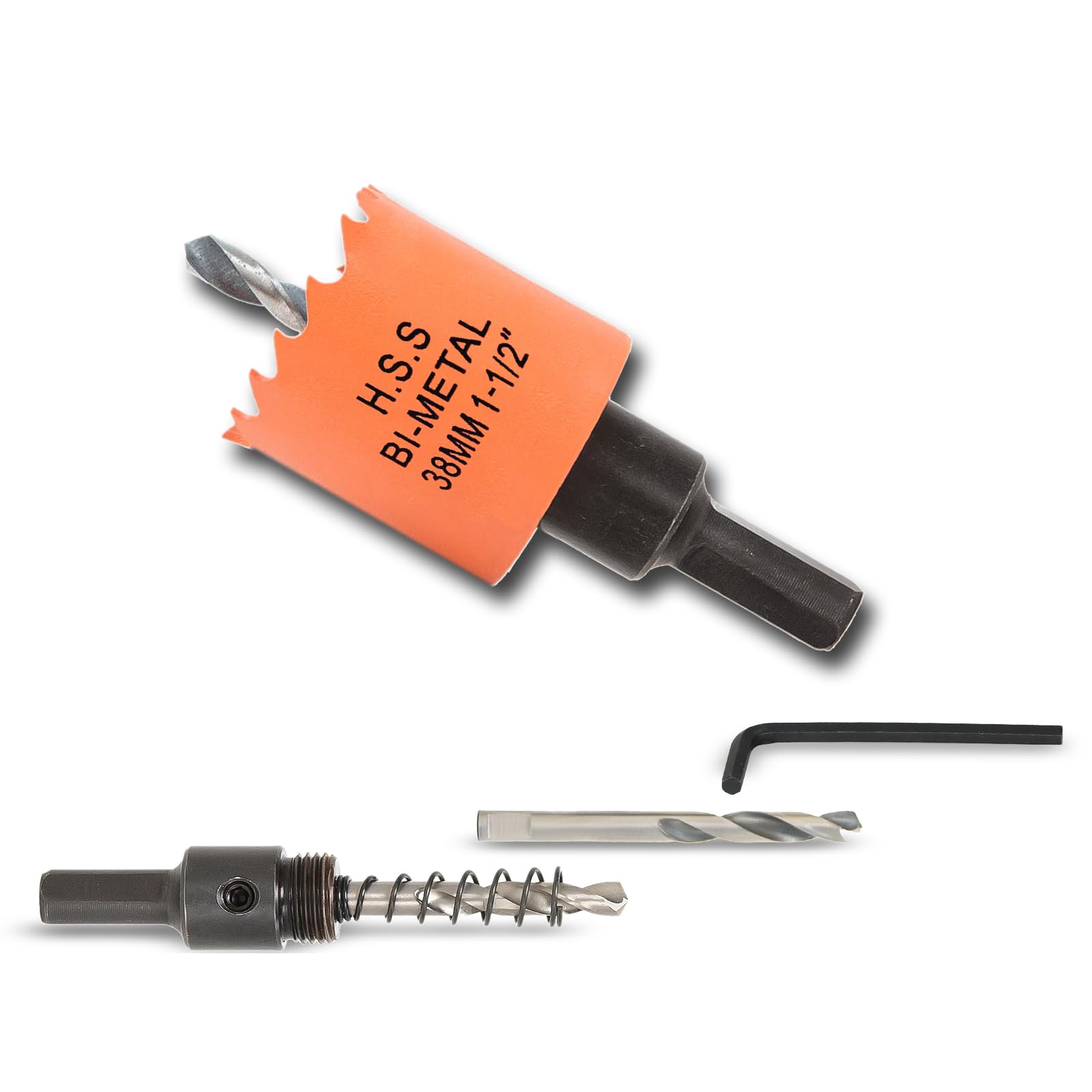 VIKITON 1-1/2 inch Hole Saw for Wood, Metal, Plastic & Drywall, with Arbor