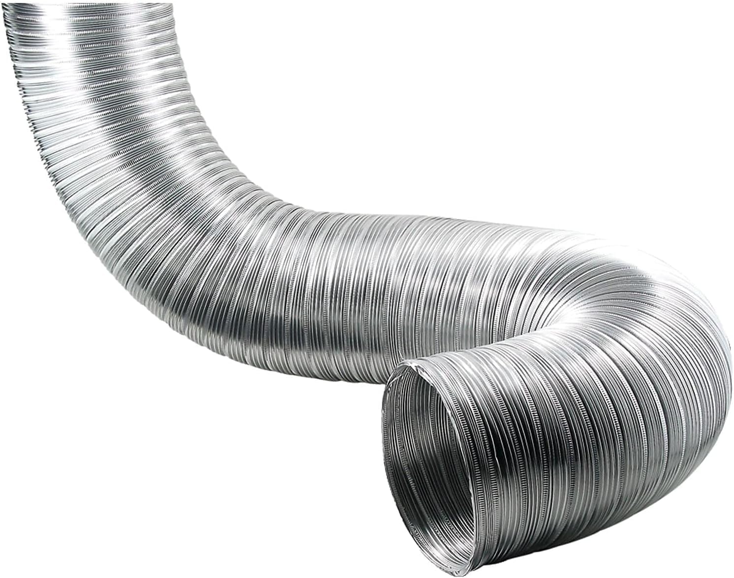Deflecto A068/4 Semi-Rigid Flexible Aluminum Duct (6" dia x 8ft)