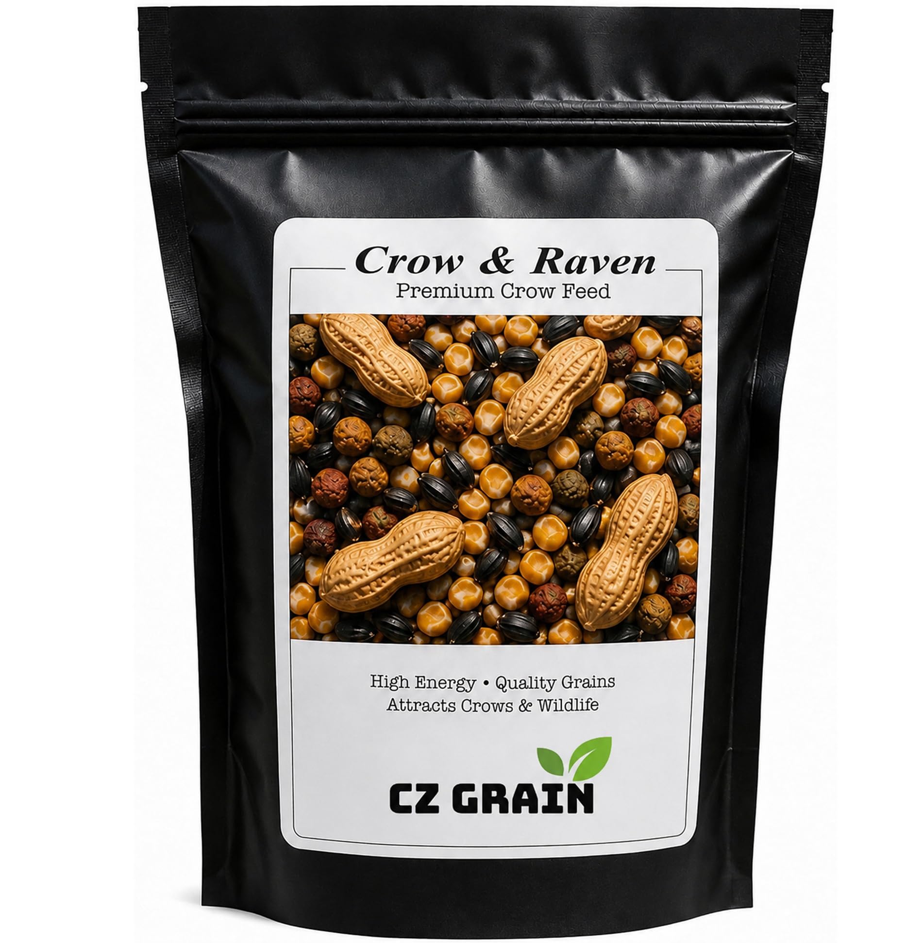 Crow Raven Feed Mix | Whole Peanuts Sunflower Cracked Corn Cat Food | 12 oz