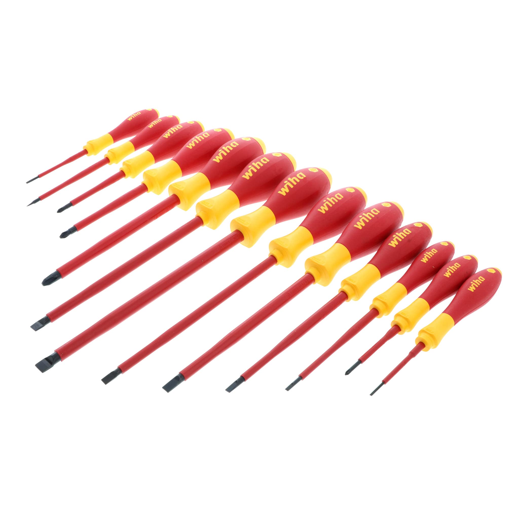 Wiha 32094 Insulated Cushioned Grip Slotted/Phillips Screwdrivers - 13 Piece Set
