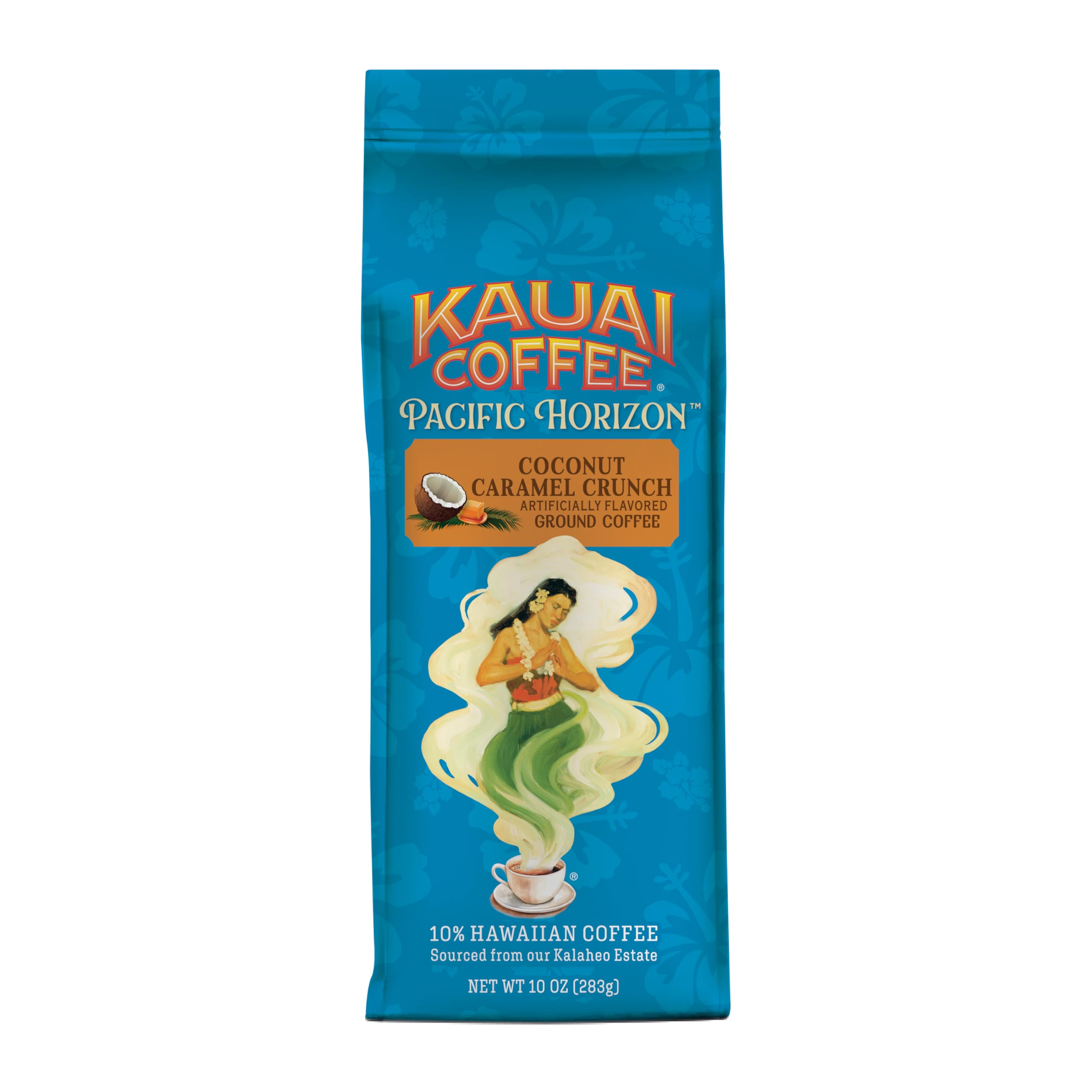 Kauai Coffee Ground Coffee - Coconut Caramel Crunch, 10 oz Bag
