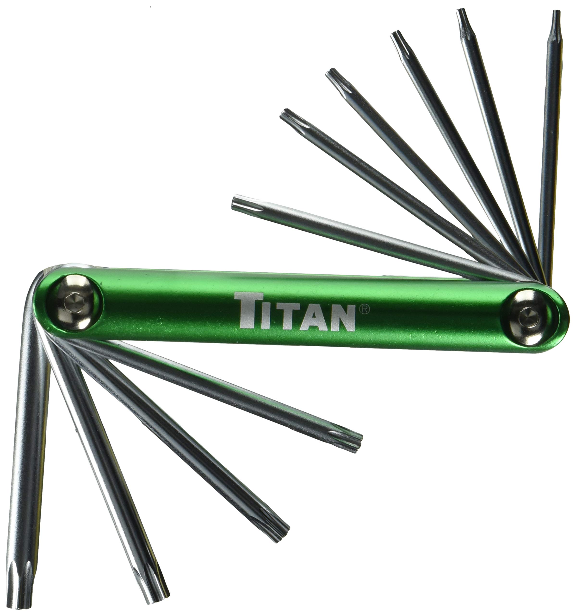 Titan 12710 Tool 10 pc Tamper Resistant Folding Star Key Set