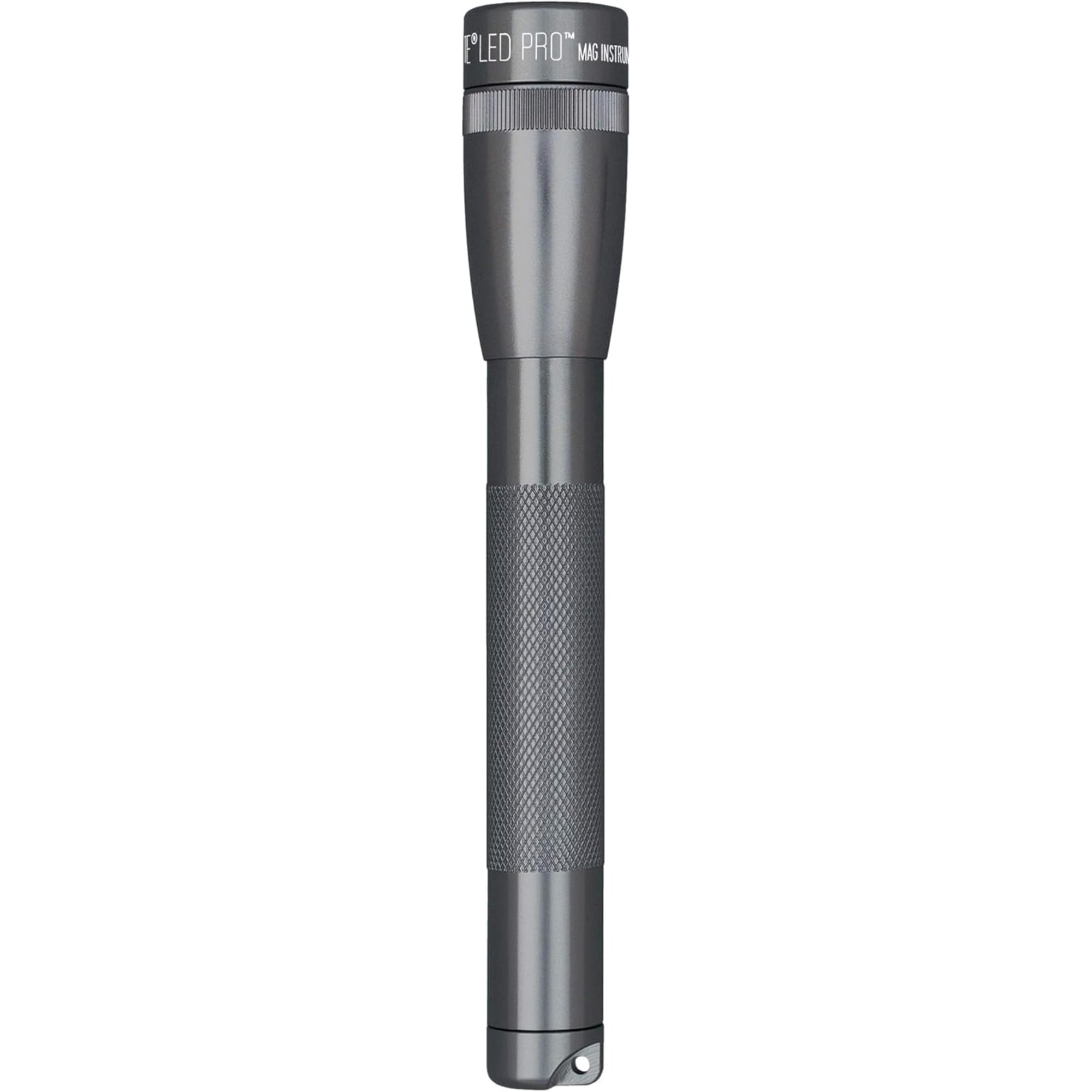 MagLite Mini Pro LED 2-Cell AA Flashlight, High Lumen, Water-Resistant, Adjustable Focus – Gray