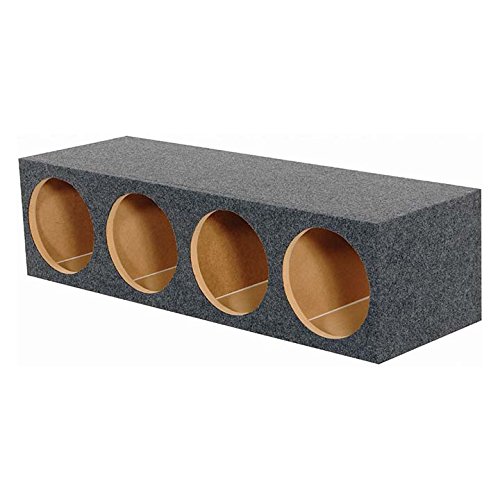 QPower QHD124HOLE 12" 4 HOLE EMPTY BOX 1" MDF - 52"W x 14"H x 17"D