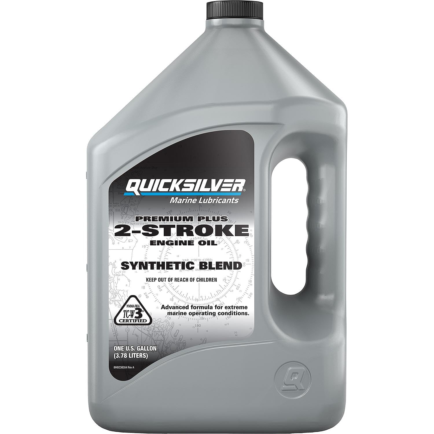 Quicksilver 2-Stroke Premium Plus Synthetic Blend Marine Engine Oil, 1 Gallon