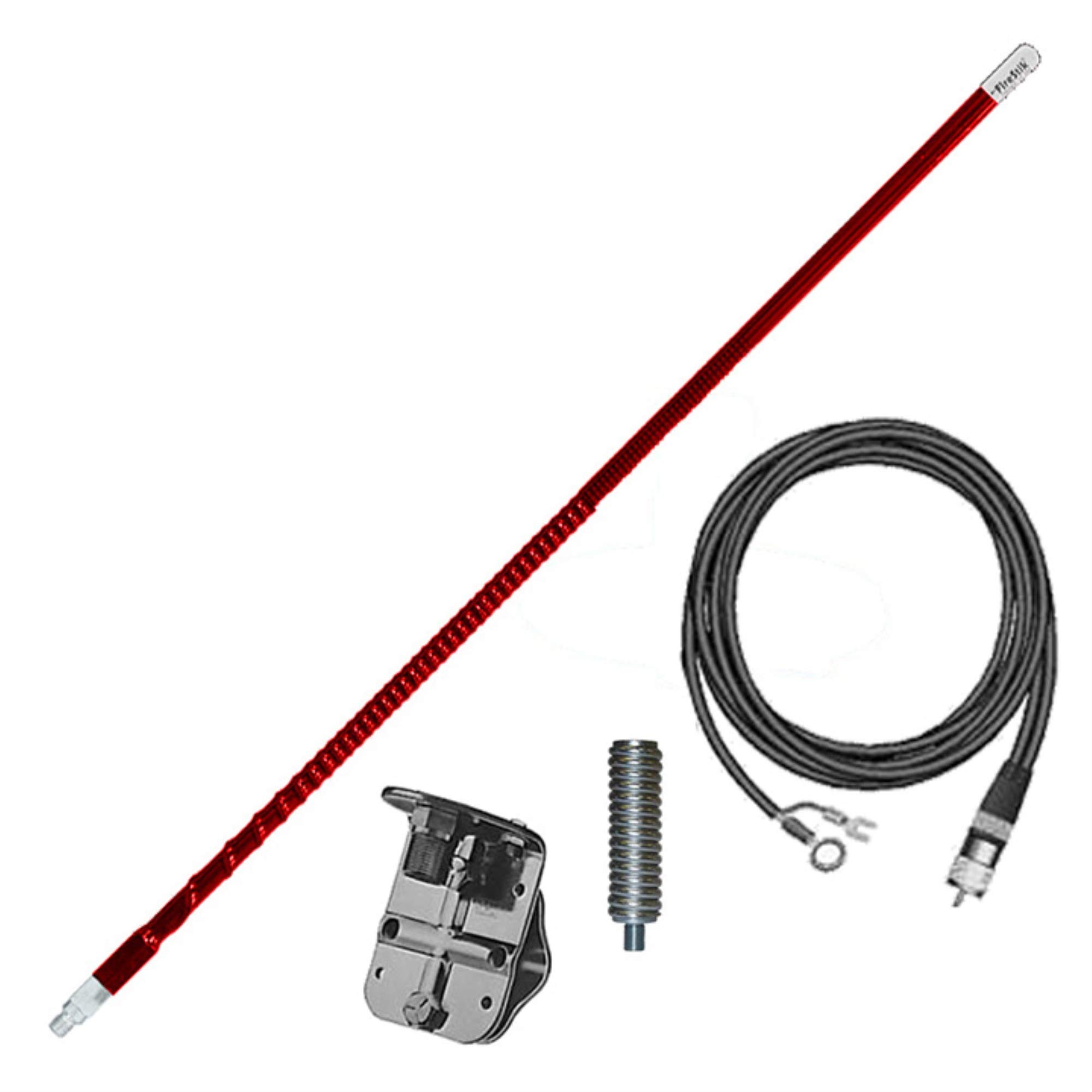 Firestik FG4648R 4' (122cm) Single Mirror "NGP" Kit Complete (Red)