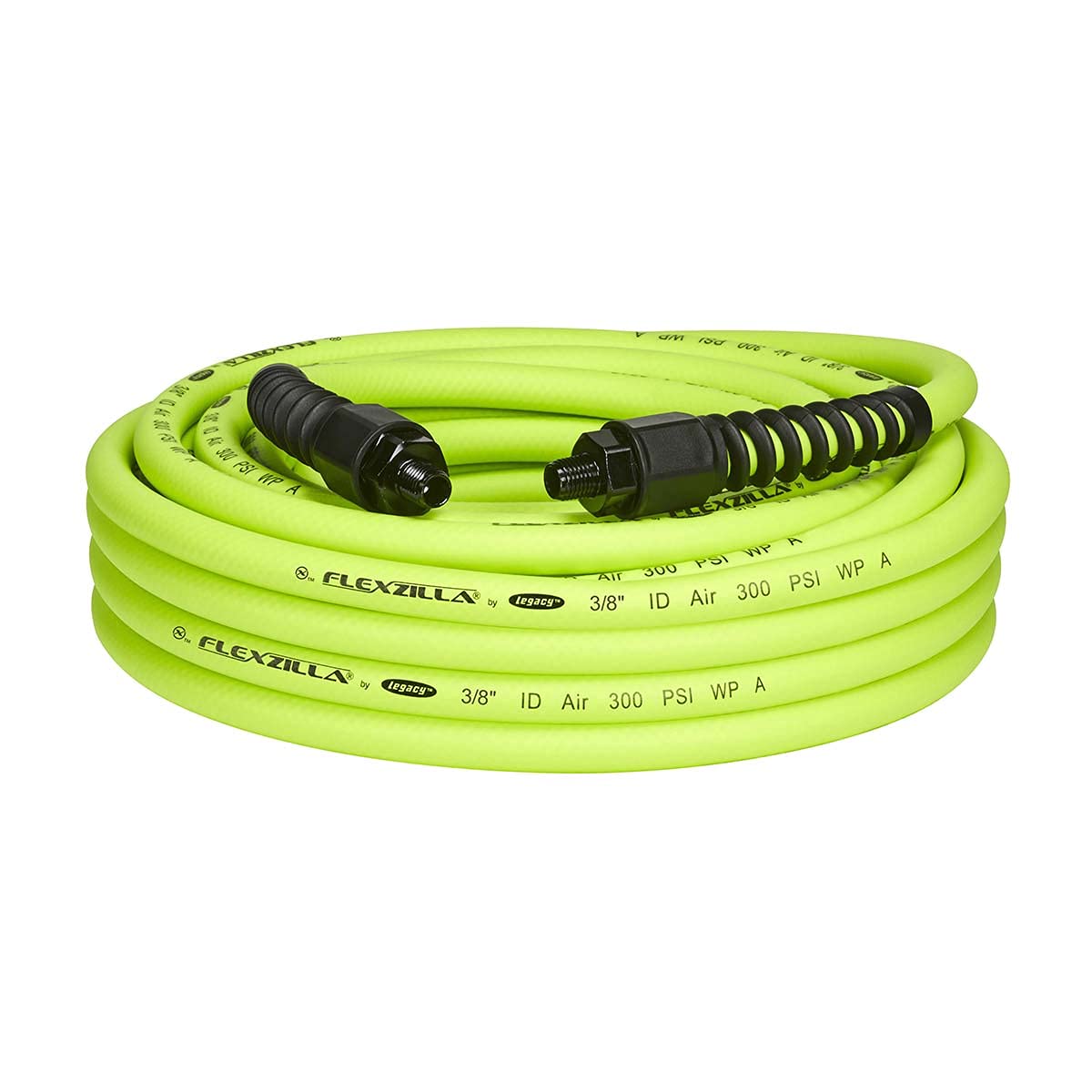 Flexzilla HFZP3850YW2 Pro Air Hose 3/8In X 50Ft 1/4In MNPT Fittings