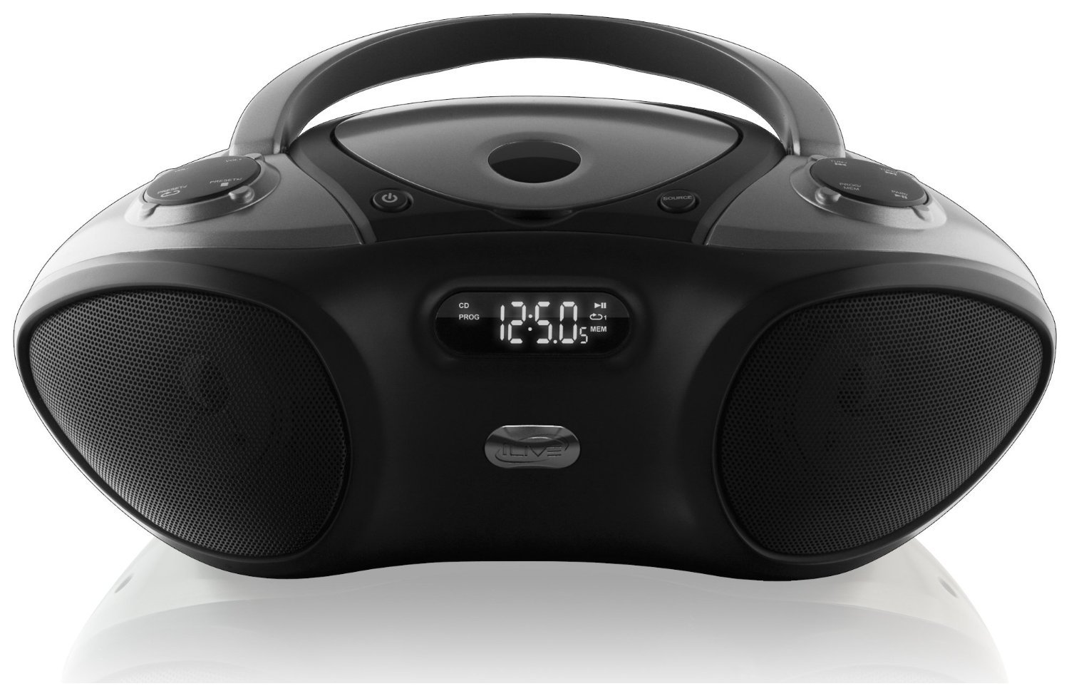 iLive IBC233B Bluetooth CD Boom Box w/FM Tuner