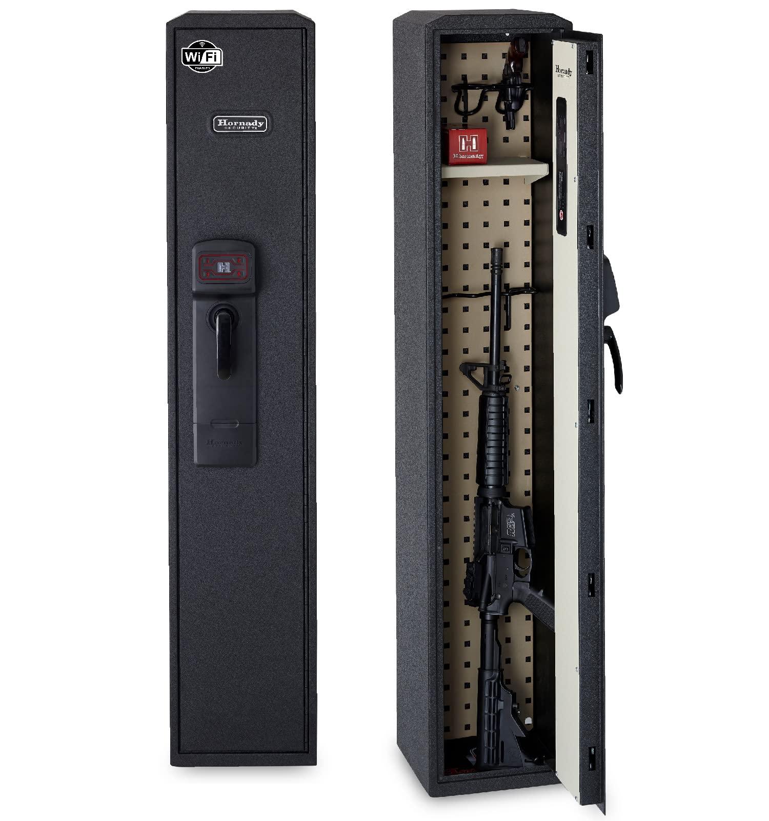 Hornady Rapid Safe Compact Ready Vault with WiFi - Safely Keep Tabs on Your Safe with Your Smartphone - RFID Technology for Touch Free Access & Heavy-Duty Steel Housing to Protect Valuables, 98196WIFI