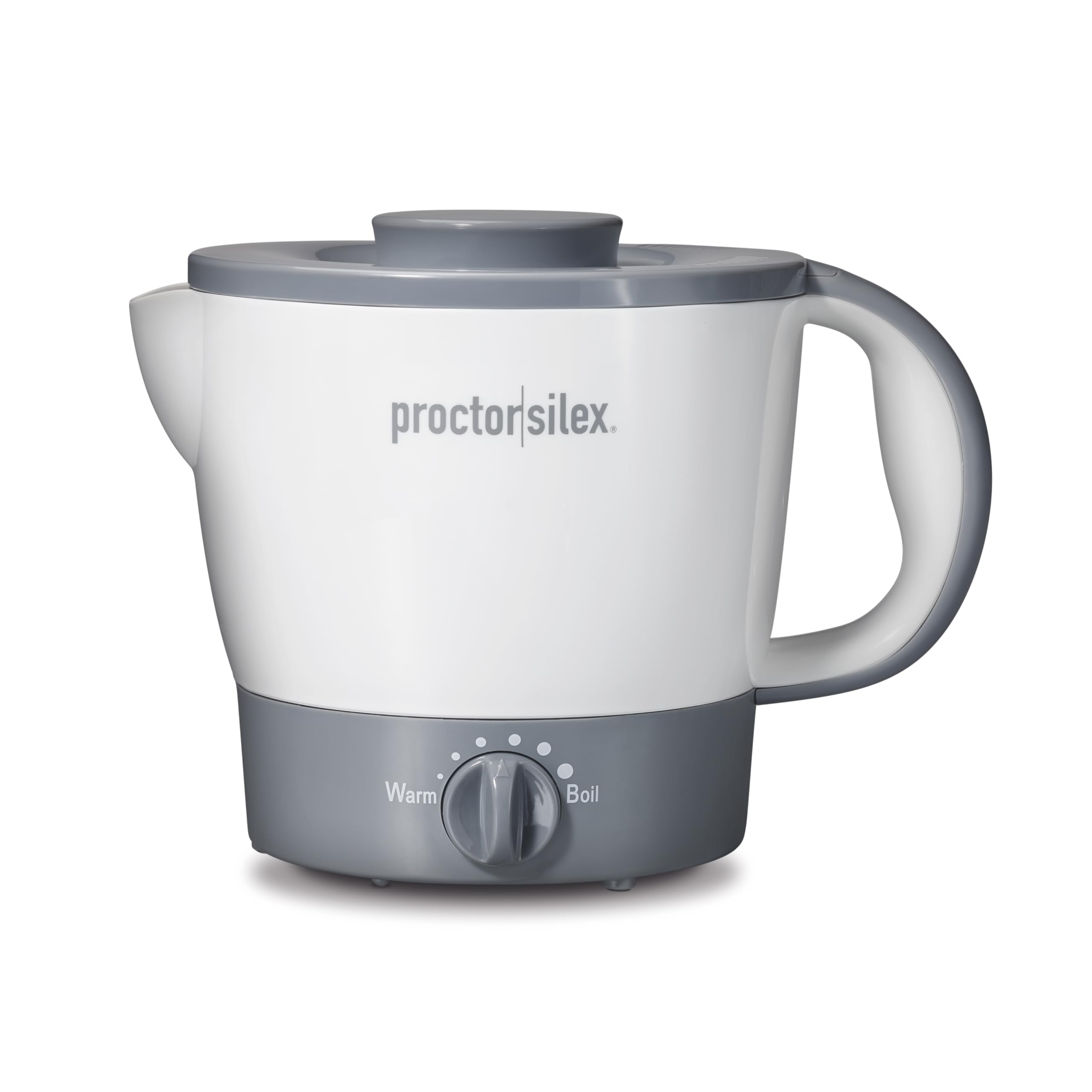 Proctor Silex 32oz Adjustable Temperature Hot Pot, Electric Kettle for Tea, Boiling Water, Cooking Ramen, Noodles and Soup, PFAS-Free Nonstick Coating, White (48507MN)