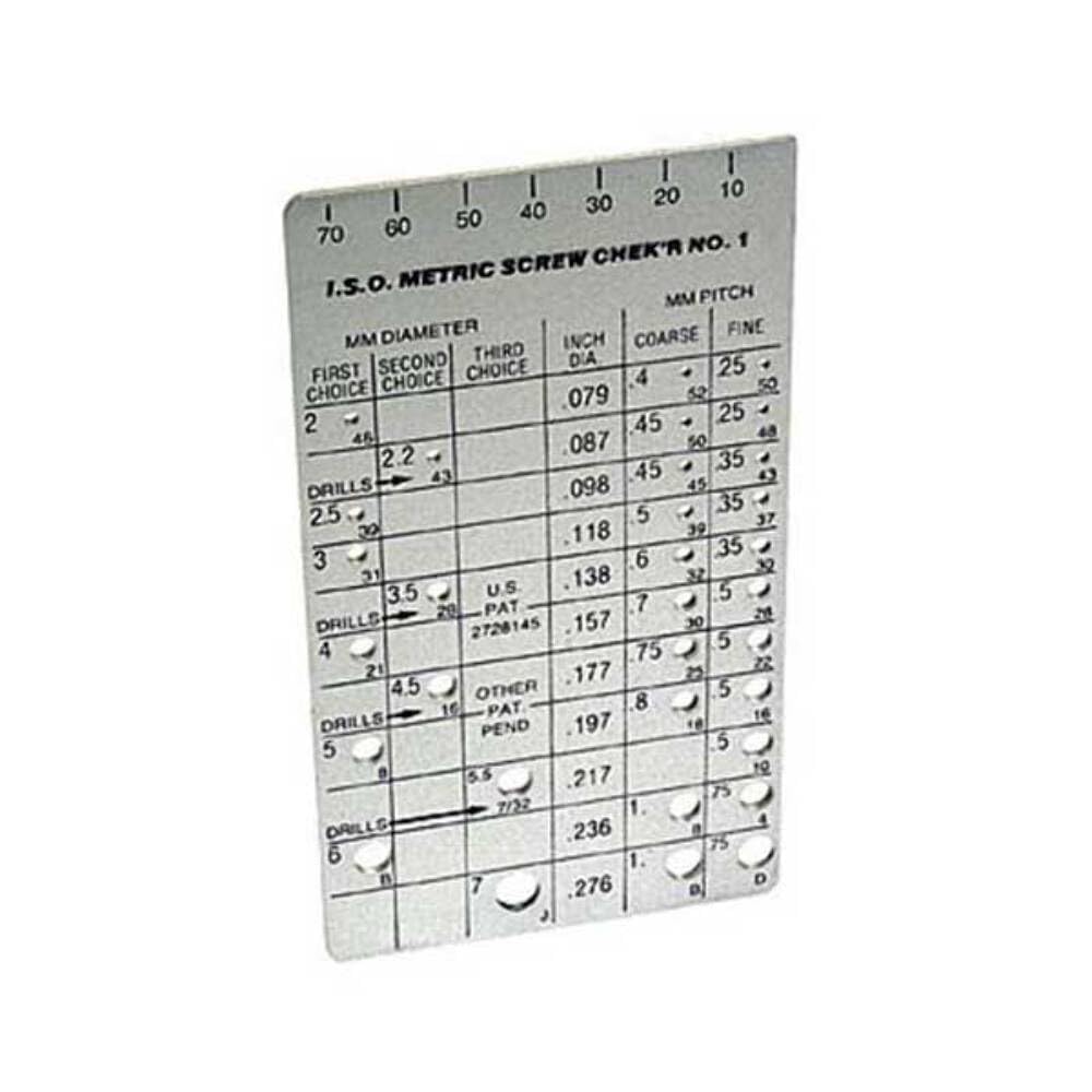 Metric Screw Checker (2mm to 7mm) - Made in USA