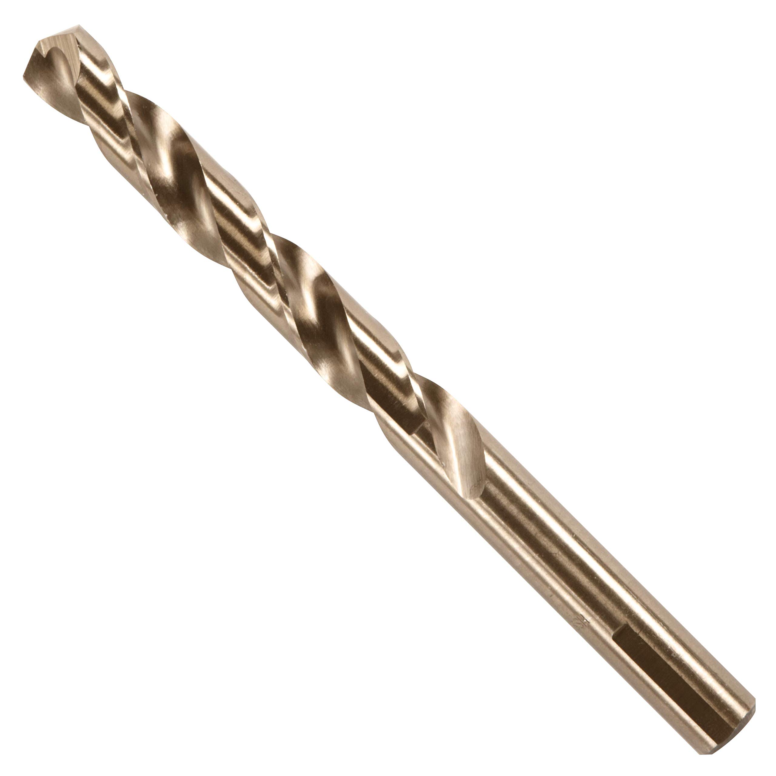 BOSCH CO2159B 1-Piece 1/2 in. x 6 in. Cobalt M42 Metal Drill Bit with Three-Flat Shank for Drilling Applications in Stainless Steel, Cast Iron, Titanium, Light-Gauge Metal, Aluminum