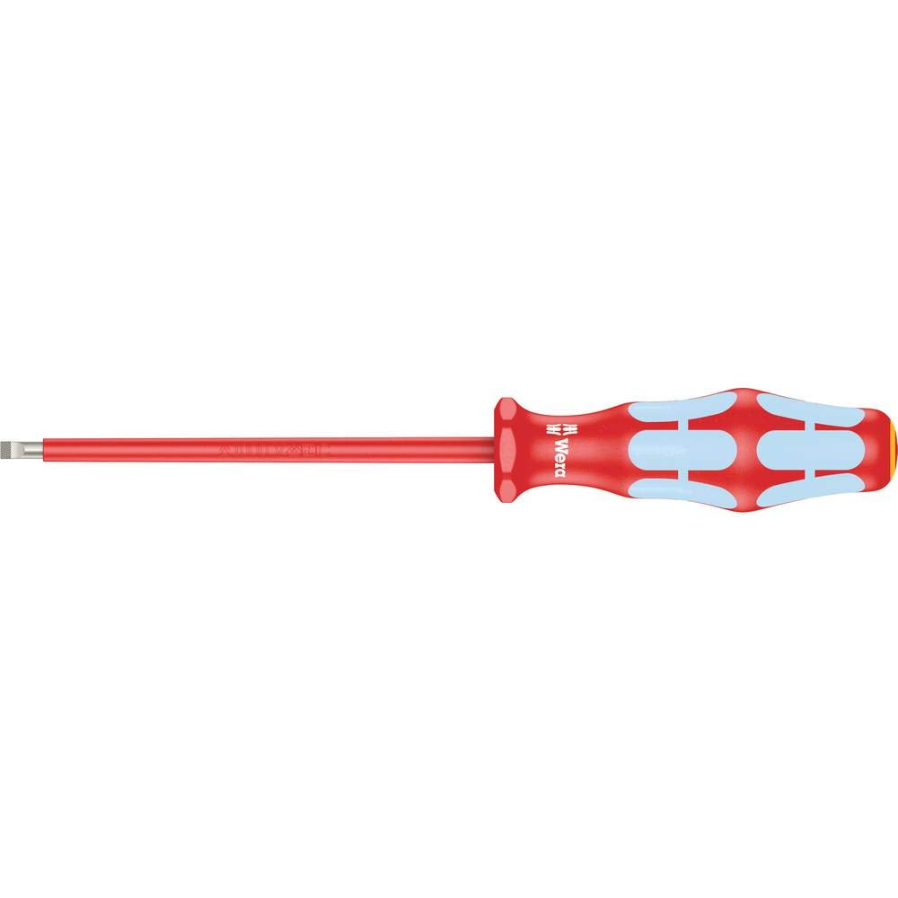 Wera 05022730001 3160 I VDE INSULATED SCREWDRIVER FOR SLOTTED SCREWS STAINLESS 0.6 X 3.5 X 100 MM