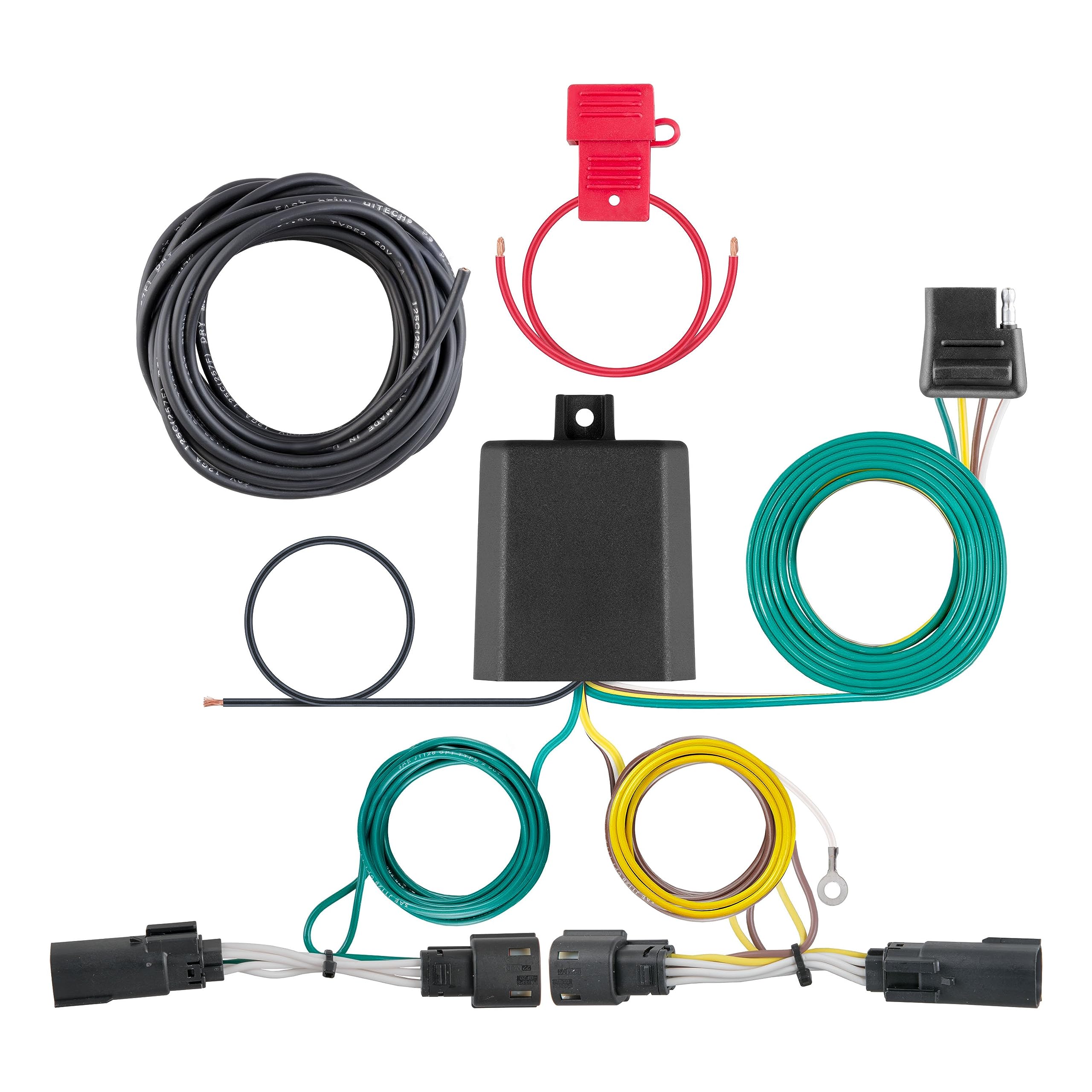 CURT 56343 Vehicle-Side Custom 4-Pin Trailer Wiring Harness, Select Ford Flex, Black