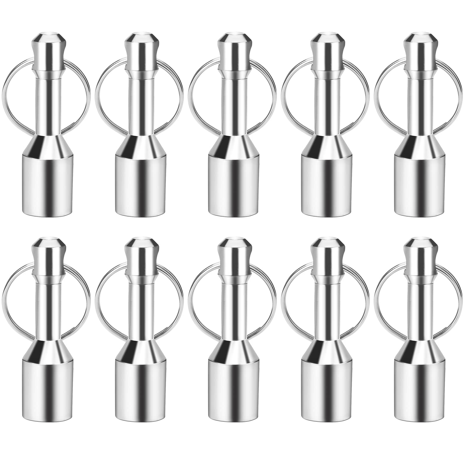 TRYMAG 10 Pack Magnet Key Chain Gold Testing Kit, Silver