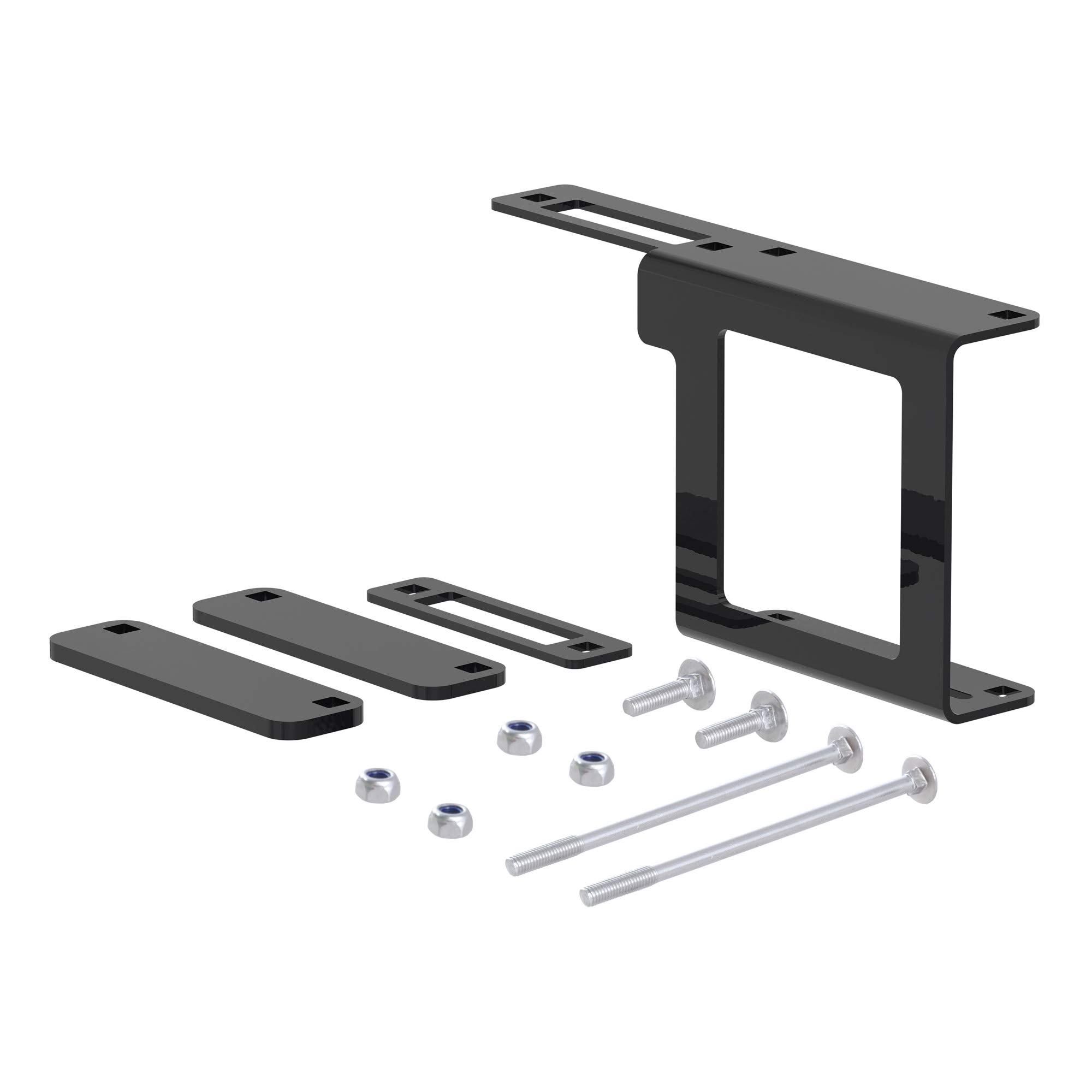 CURT 58001 Easy-Mount Vehicle Trailer Wiring Connector Mounting Bracket for 2-Inch Receiver, 4 or 5-Way Flat