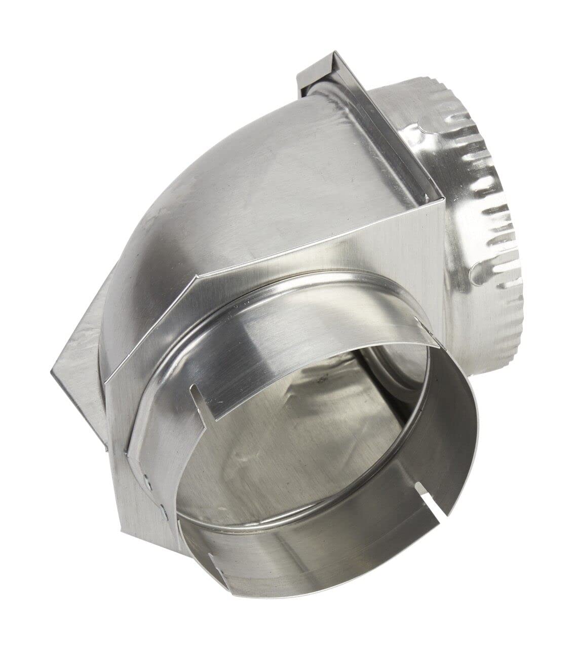 Whirlpool 4396006RW Genuine OEM Dryer Vent Elbow Connector, 90-Degree Close-Turn Space-Saver, 4-Inch Diameter, Aluminum Dryer Accessory (Replaces 4396006)