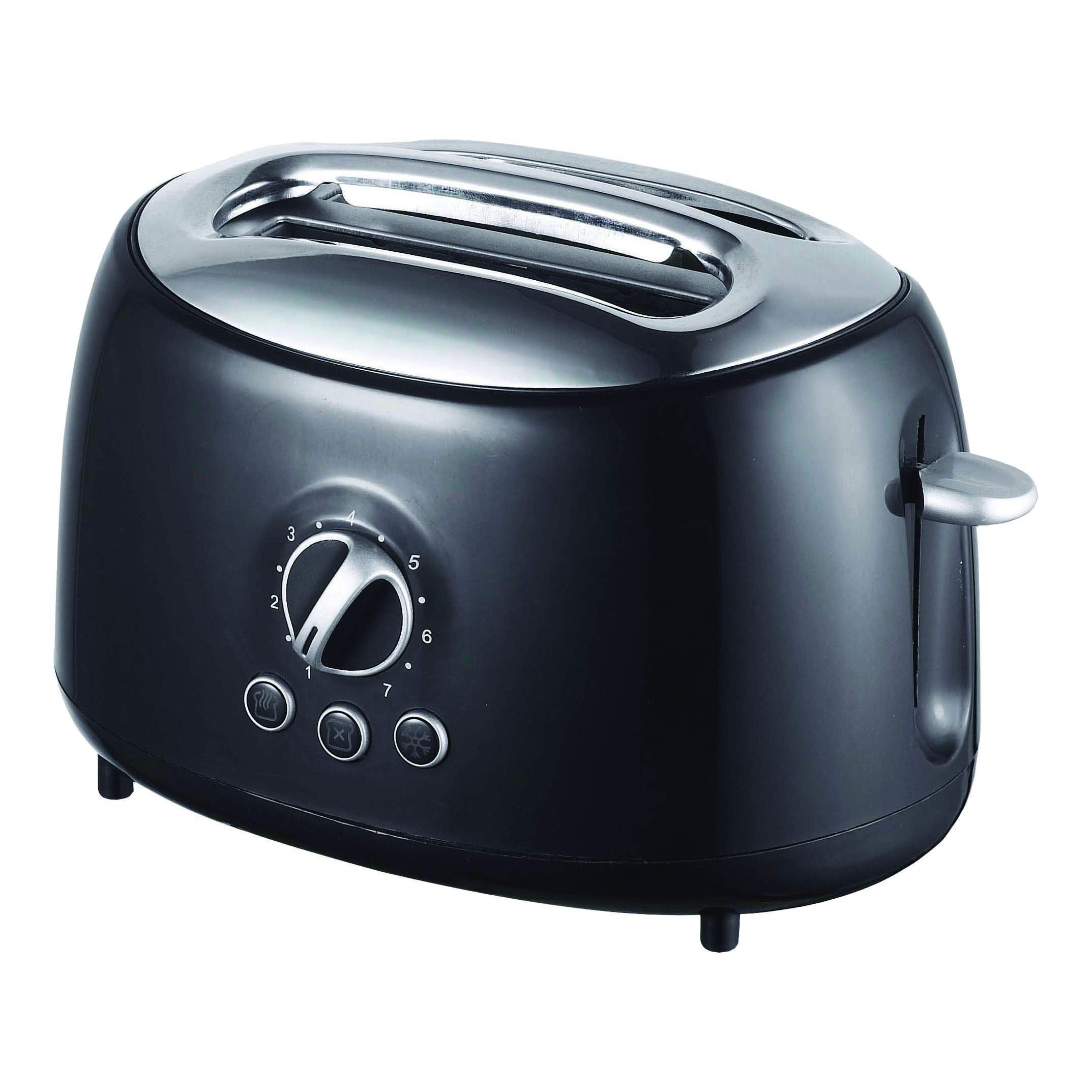 Brentwood Appliances TS-270BK Cool-Touch 2-Slice Retro Toaster w/Extra-Wide Slots