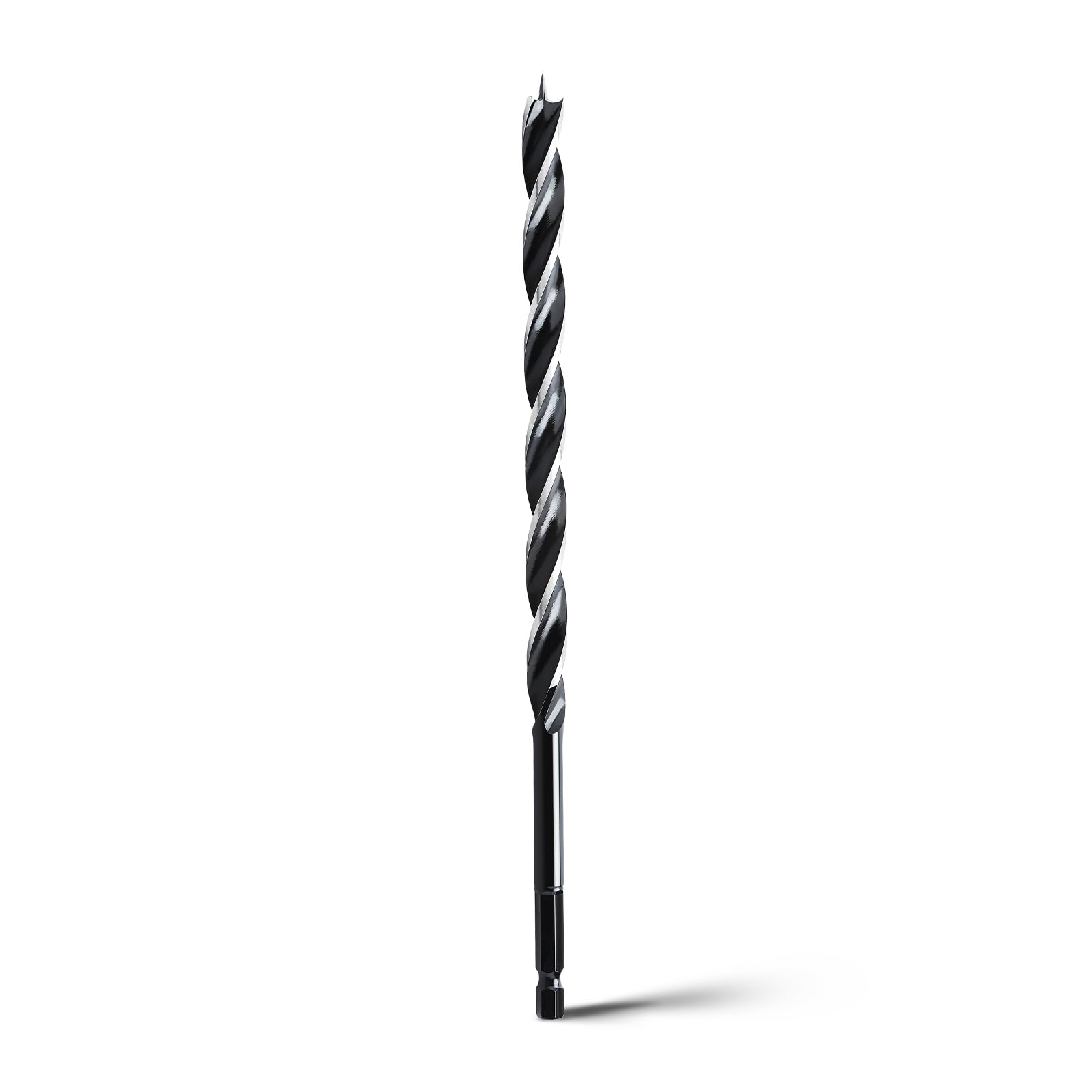 WOBLLMX 1/4" x 12" Auger Drill Bit for Soft and Hard Wood,1/4" Hex Shank