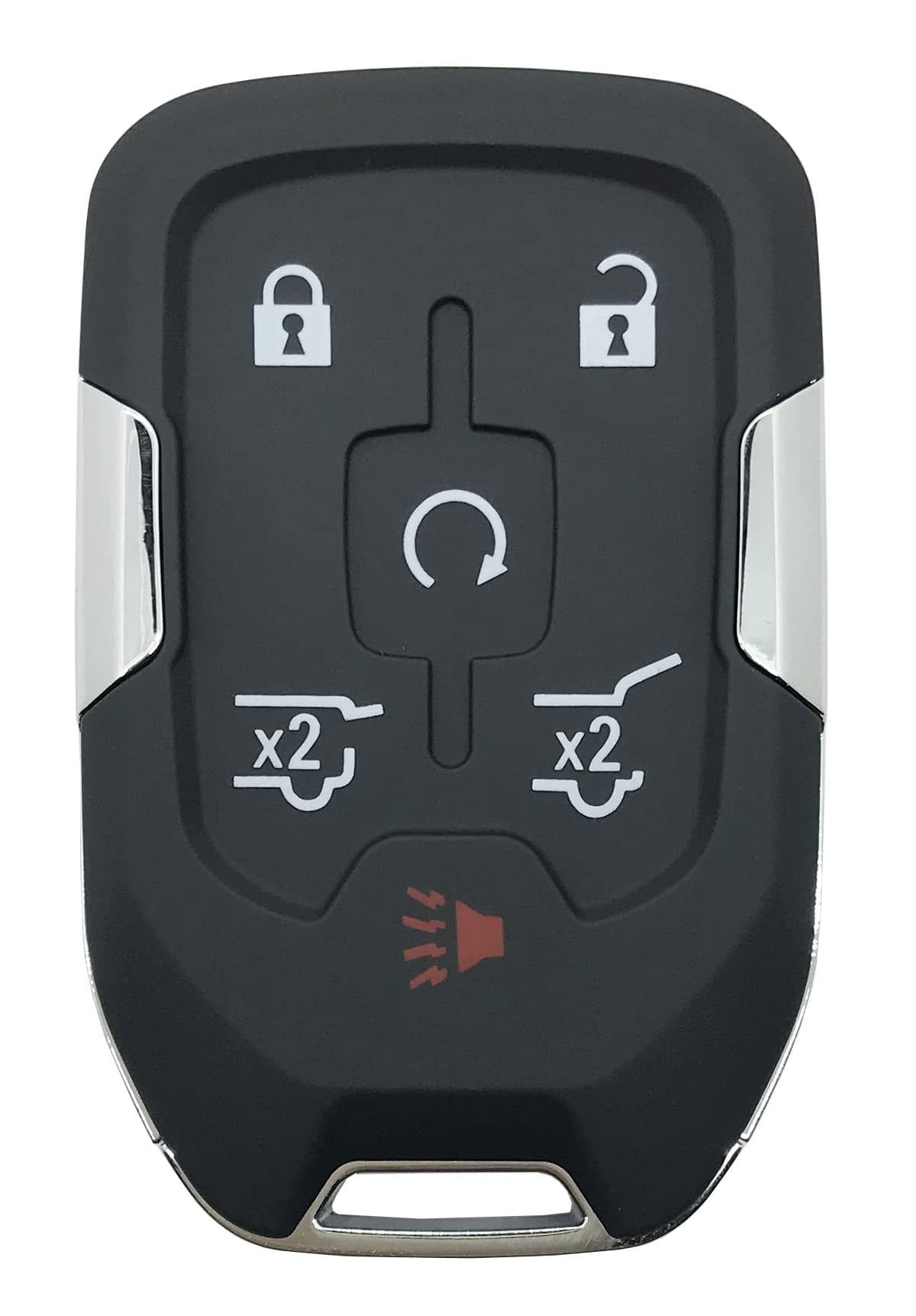 Replacement Key Fob Cover Case fit for Chevy Suburban Tahoe 2015 2016 2017 2018 2019 2020 GMC Yukon Keyless Entry Smart Remote Key Fob Shell (Black)