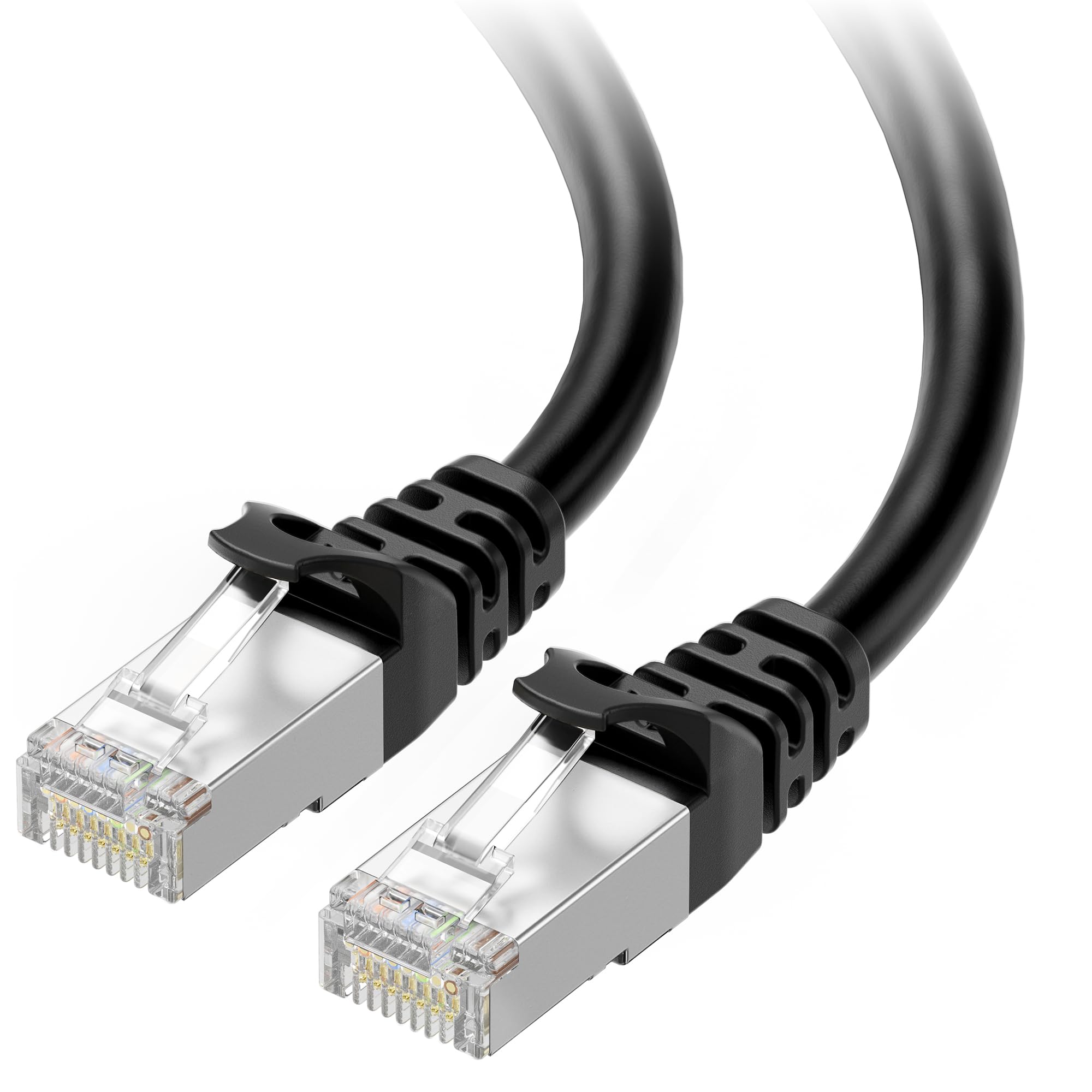 Cable Matters 10Gbps Snagless Shielded Cat 6A Ethernet Cable - 25ft, Cat 6A Cable, Cat6A Cord, Ethernet Cord, Black